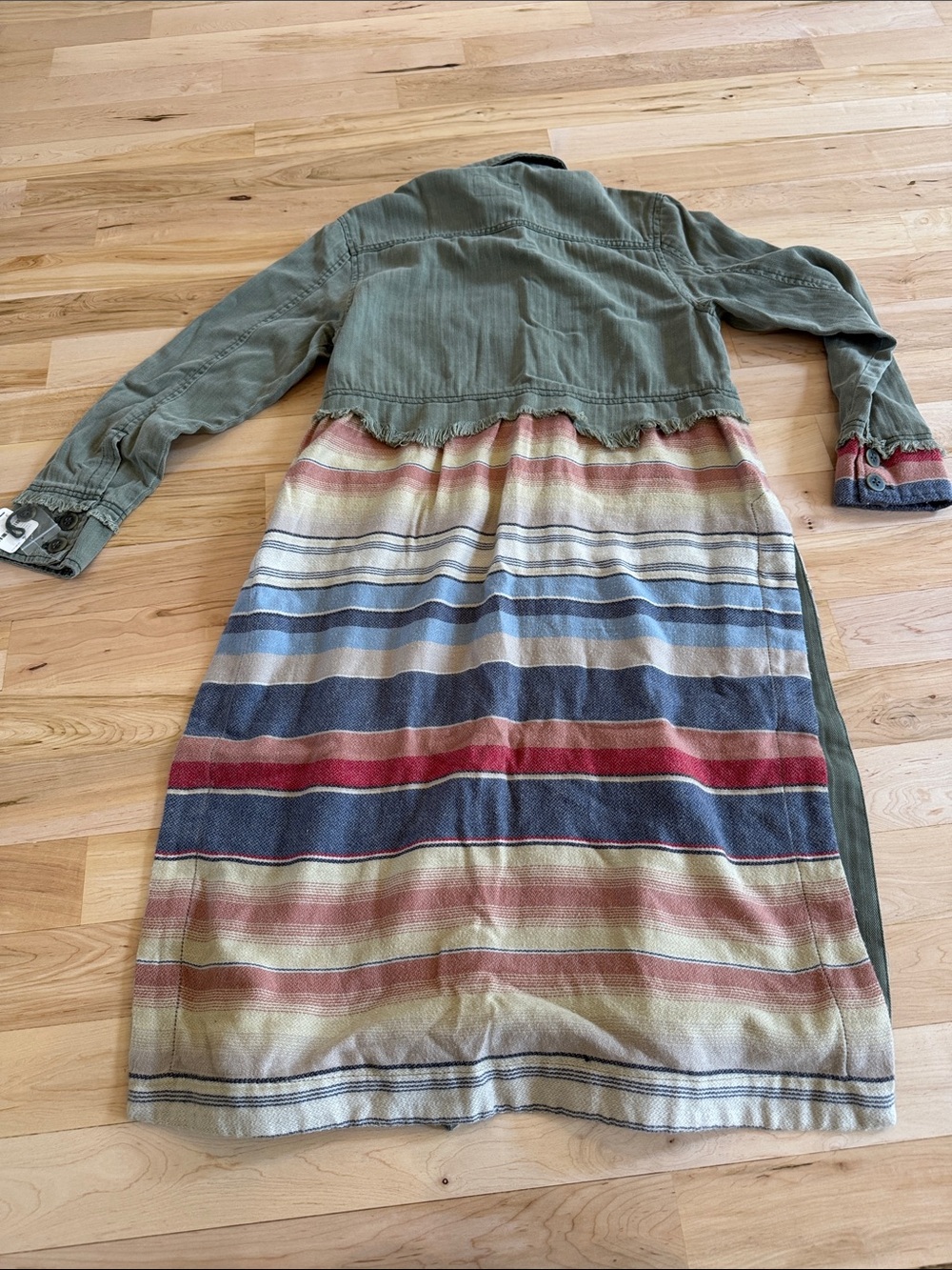 Free People Arizona Sunset Maxi Jacket Green-Boho-Southwestern-S-New - Picture 7 of 7